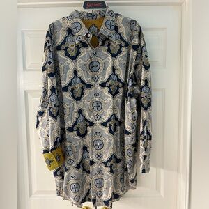Robert Graham 3XLT Blue/Cream button down